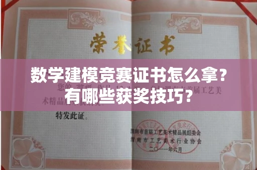 无锡数学建模竞赛证书怎么拿?有哪些获奖技巧?